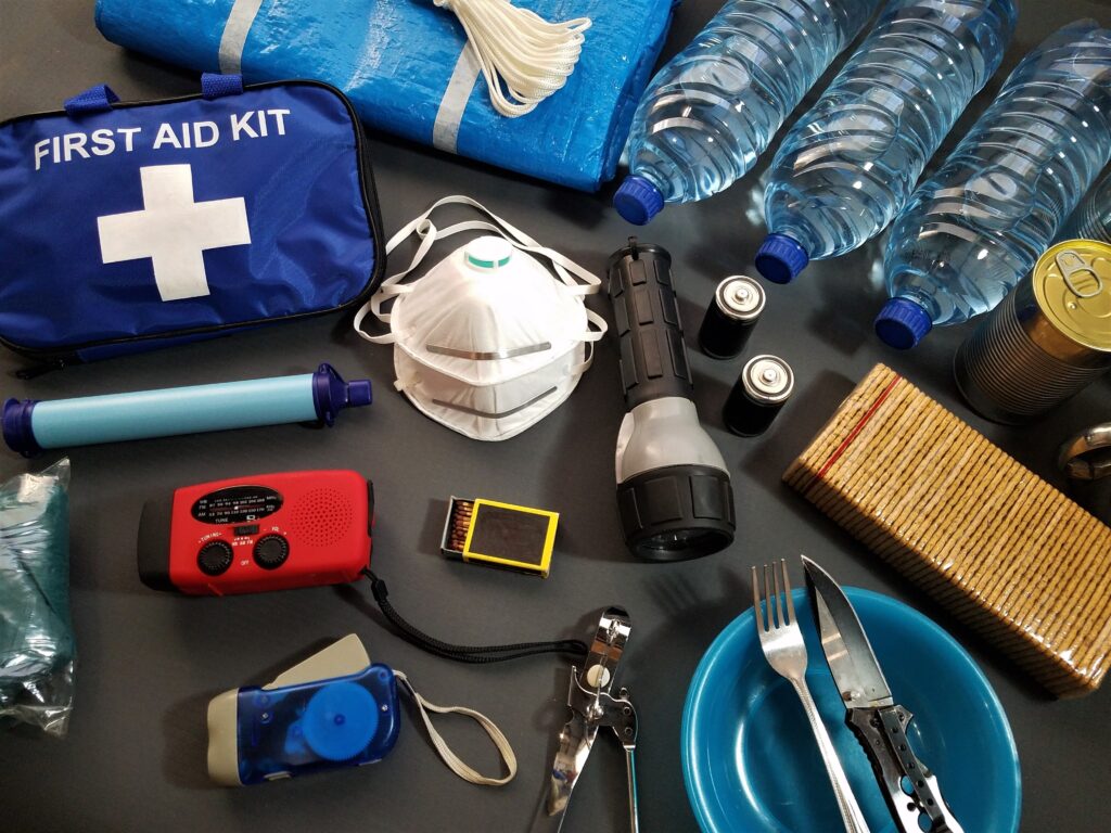 Exercise Caution in Remote Areas-first aid and survival kit