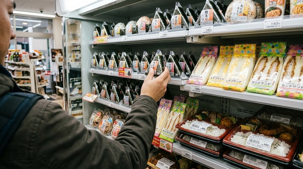 Japanese convenience store meals, an affordable food option for budget travelers in Japan